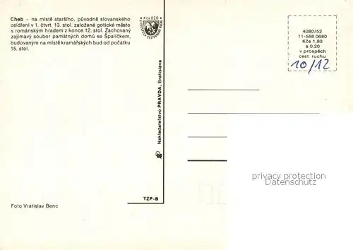 Cheb_Eger Kavarna Spalicek Romanskym hradem Zachovany zajimavy Domu se Spalickem 