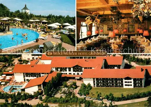 Griesbach_Rottal Steigenberger Hotel Griesbach Swimmingpool Gastraum Fliegeraufnahme Griesbach Rottal
