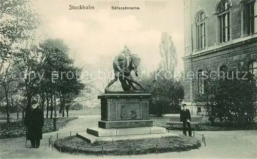 AK / Ansichtskarte Stockholm Baeltespaennarne Denkmal Stockholm