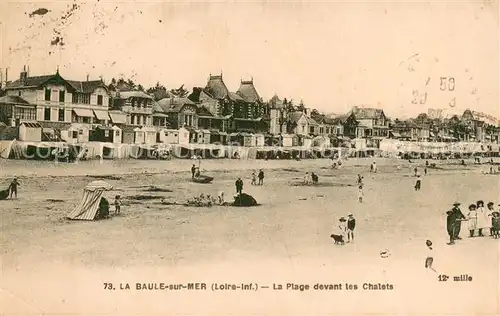 AK / Ansichtskarte La_Baule_sur_Mer La plage devant les chalets La_Baule_sur_Mer