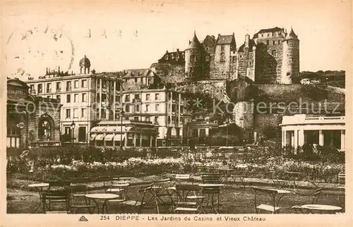 AK / Ansichtskarte Dieppe_76 Les jardins du casino et vieux chateau 