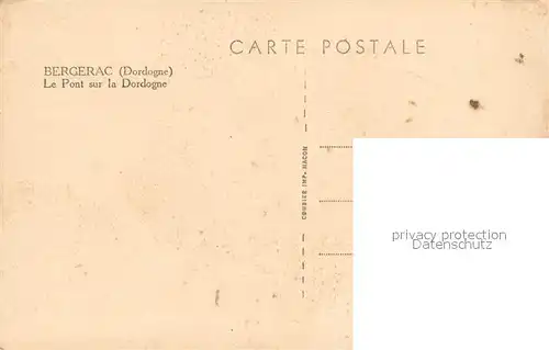 AK / Ansichtskarte Bergerac Pont sur la Dordogne Bergerac
