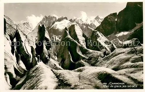 AK / Ansichtskarte Chamonix Mer de glace les seracs Gletscher Alpen Chamonix