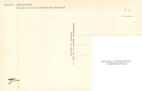 AK / Ansichtskarte Chamonix Grande crevasse et Glacier des Bossons Gletscher Alpen Chamonix