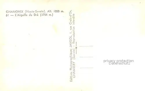 AK / Ansichtskarte Chamonix Aiguille du Drû Alpes Chamonix