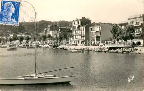 AK / Ansichtskarte Golfe Juan Le port et Boulevard de la plage Golfe Juan