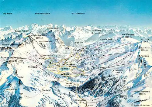 AK / Ansichtskarte Valbella_Lenzerheide Panoramakarte Valbella_Lenzerheide