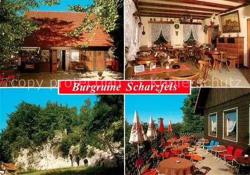 AK / Ansichtskarte Bad_Lauterberg Burgruine Scharzfels Gaststaette Gaststube Terrasse Bad_Lauterberg