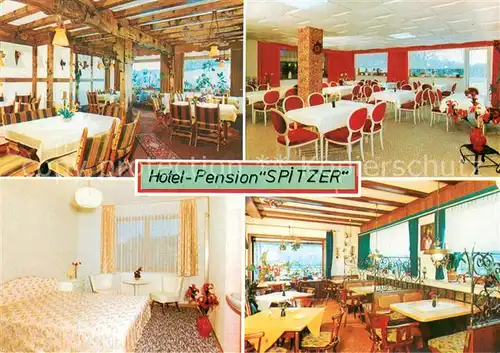 AK / Ansichtskarte Nuembrecht Hotel Pension Spitzer Gastraeume Zimmer Nuembrecht