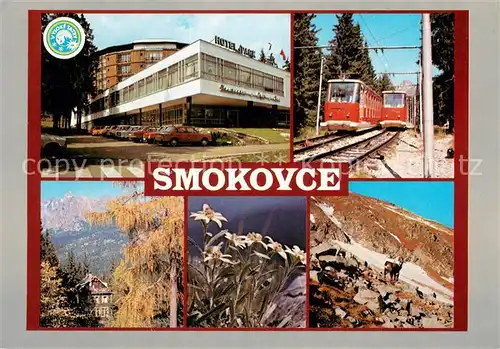 AK / Ansichtskarte Smokovce Hotel Park Pozemna lanovka Stary Smokovec Hrebienok Bilikova chata Plesnivec alpinsky Kamzik Smokovce