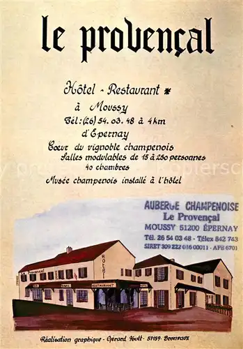 AK / Ansichtskarte Epernay_51 Le Provencal Hotel Restaurant 