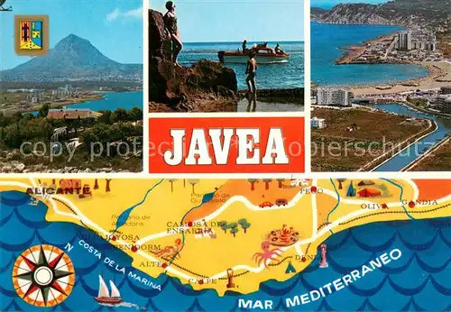 AK / Ansichtskarte Javea Vista parcial Playa Vista aerea Javea