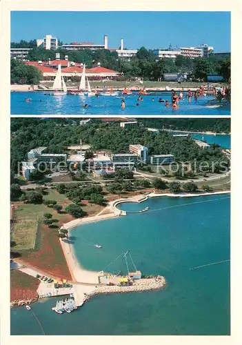 AK / Ansichtskarte Porec Hotels Albatros und Galeb Schwimmbad Fliegeraufnahme Porec