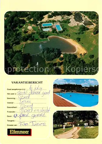 AK / Ansichtskarte Herkenbosch Fliegeraufnahme Vrijetijdspark Elfenmeer Freibad Minigolf Herkenbosch