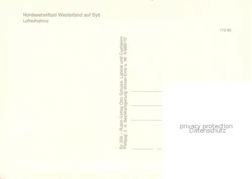 AK / Ansichtskarte Westerland_Sylt Fliegeraufnahme Westerland_Sylt