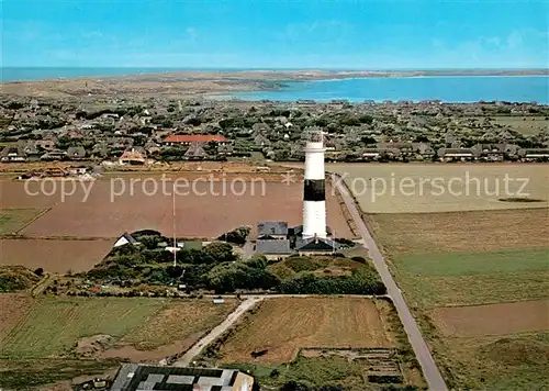 AK / Ansichtskarte Kampen_Sylt Fliegeraufnahme mit Leuchtturm Kampen Sylt