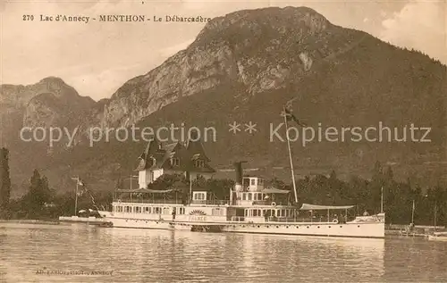 AK / Ansichtskarte Dampfer_Schaufelrad France Lac d`Annecy 