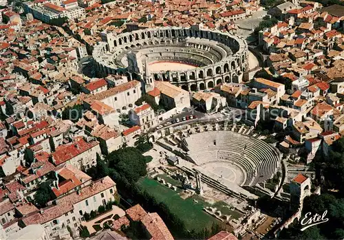 AK / Ansichtskarte Arles_Bouches du Rhone Le theatre antique Vue aerienne Arles_Bouches du Rhone