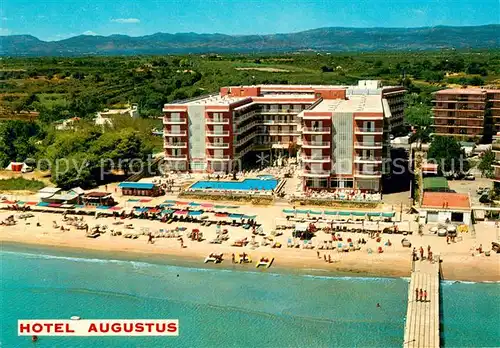 AK / Ansichtskarte Salou Hotel Augustus Strand Fliegeraufnahme Salou
