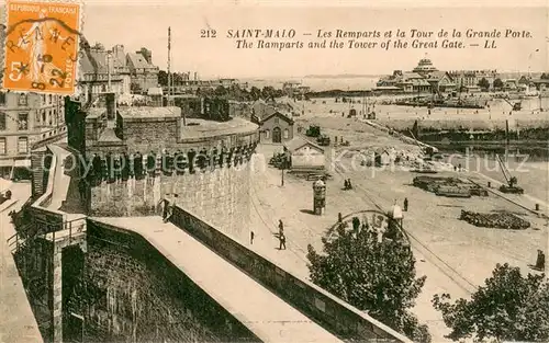 AK / Ansichtskarte Saint Malo_35 Les Remparts et la Tour de la Grande Porte  