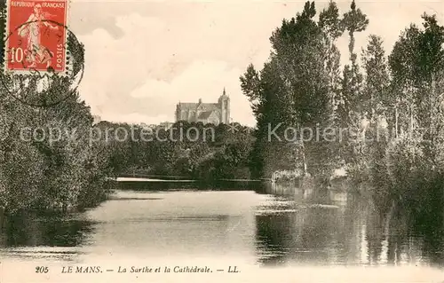 AK / Ansichtskarte Le_Mans_Sarthe La Sarthe et la Cathedrale Le_Mans_Sarthe