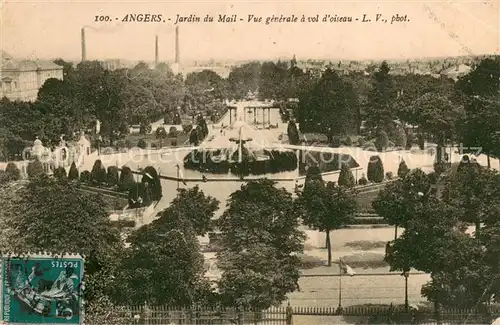 AK / Ansichtskarte Angers Jardin du Mail Vue generale a vol d oiseau Angers