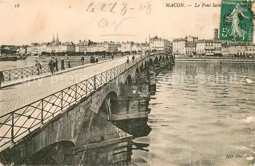 AK / Ansichtskarte Macon_Saone et Loire Le Pont Macon Saone et Loire