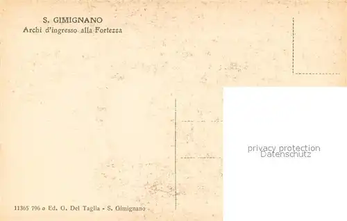 AK / Ansichtskarte San_Gimignano Archi dingresso alla Fortezza San_Gimignano