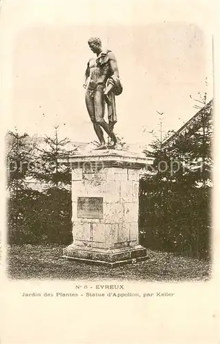 AK / Ansichtskarte Evreux Jardin des Plantes Statue dApollon par Keller Evreux