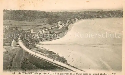 Saint Efflam Vue generale de la Plage prise du grand Rocher Saint Efflam