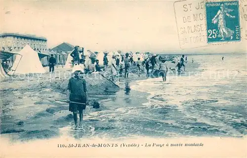 Saint_Jean_de_Monts La Plage a maree montante Saint_Jean_de_Monts