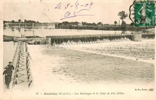 Andresy Les Barrages et le Pont de Fin d Oise Andresy