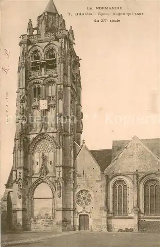 Rugles Eglise Magnifique tour du XVe siecle Rugles