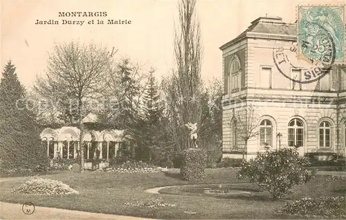 Montargis_Loiret Jardin Durzy et la Mairie Montargis Loiret