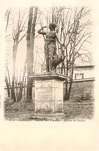 Evreux Jardin des Plantes Statue de Diane Evreux