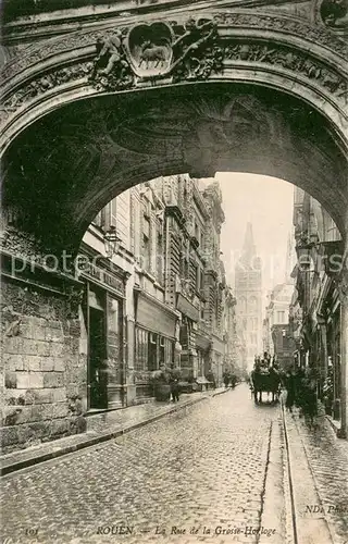 Rouen La Rue de la Grosse Horloge Rouen