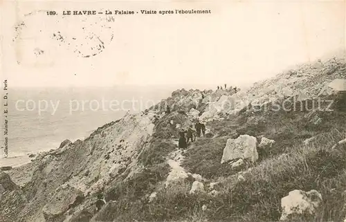 Le_Havre La Falaise Visite apres l eboulement Le_Havre