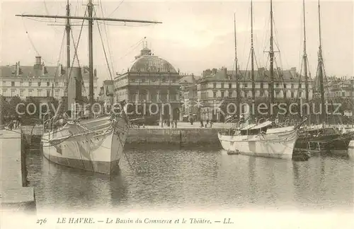 Le_Havre Le Bassin du Commerce et le Theatre Le_Havre
