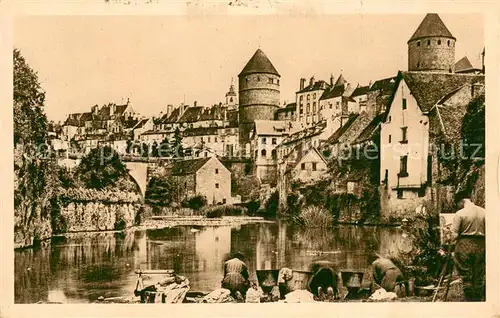 Semur en Auxois Armancon face Nord Semur en Auxois