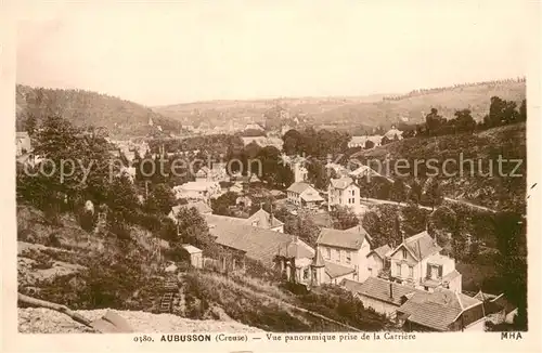 Aubusson_Creuse Vue panoramique prise de la Carriere Aubusson Creuse
