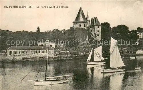 Pornic Le Port devant le Chateau Pornic