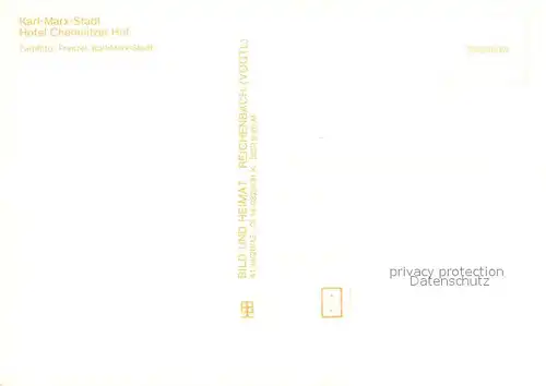 AK / Ansichtskarte Karl Marx Stadt Hotel Chemnitzer Hof Karl Marx Stadt