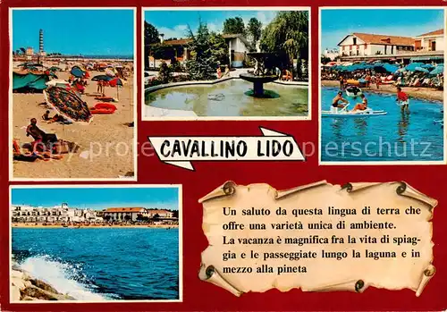 AK / Ansichtskarte Cavallino_Venezia Strand Ferienhaeuser Brunnen Hotels Cavallino Venezia