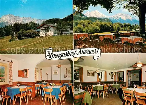 AK / Ansichtskarte Oberau_Berchtesgaden Alpengasthof Auerwirt Restaurant Alpenblick Oberau Berchtesgaden