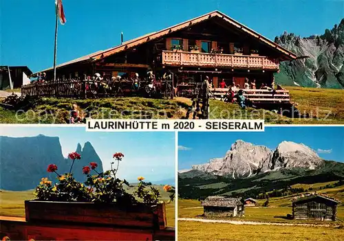 AK / Ansichtskarte Seiser_Alm_Dolomiten Laurinhuette Schlerngebiet 