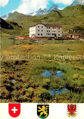 AK / Ansichtskarte Heidelberger_Huette Berghaus in der Silvretta Heidelberger Huette