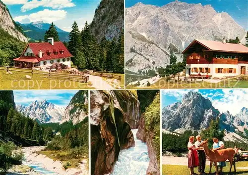 AK / Ansichtskarte Wimbachtal Wimbachschloss Wimbachgriesalm Palvenhoerner Wimbachklamm Hirschkuh Alpen Wimbachtal
