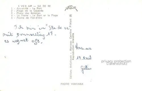 AK / Ansichtskarte Ile_de_Re Strand Leuchtturm Boote Ile_de_Re