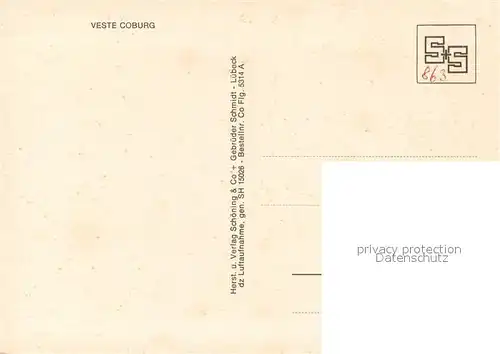 AK / Ansichtskarte Coburg Veste Coburg