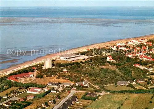 AK / Ansichtskarte Cuxhaven_Duhnen_Nordseebad Fliegeraufnahme Strand Meerwasserschwimmbad Cuxhaven_Duhnen